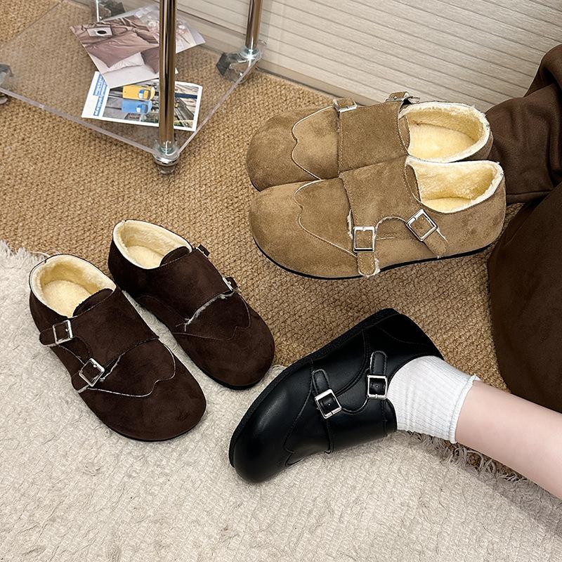 Women's soft elastic a footstool heightening winter warm cold padded snow boots non-slip wear leisure sports leather cotton boots Le Fu shoes