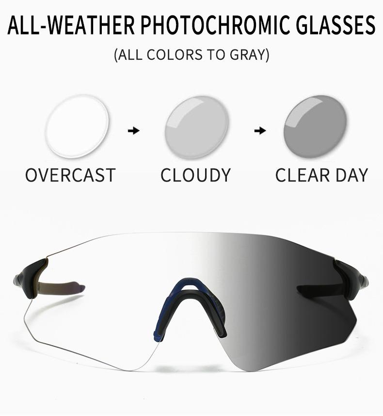 Best Photochromic Sports Sunglasses Road Bike Cycling Running Glasses Lunettes De Vue for Sport Lunette Cyclisme Protect Eyes
