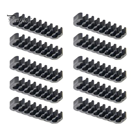 

10 шт. Инструмент для укладки кабелей в виде гребня, многоцелевой инструмент для экономии места, удлинитель для укладки кабеля, зажимы для рукавов чёрный