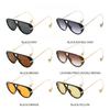 1PC 2025 European and American fashion sunglasses male pilot double beam large frame metal new sunglasses female