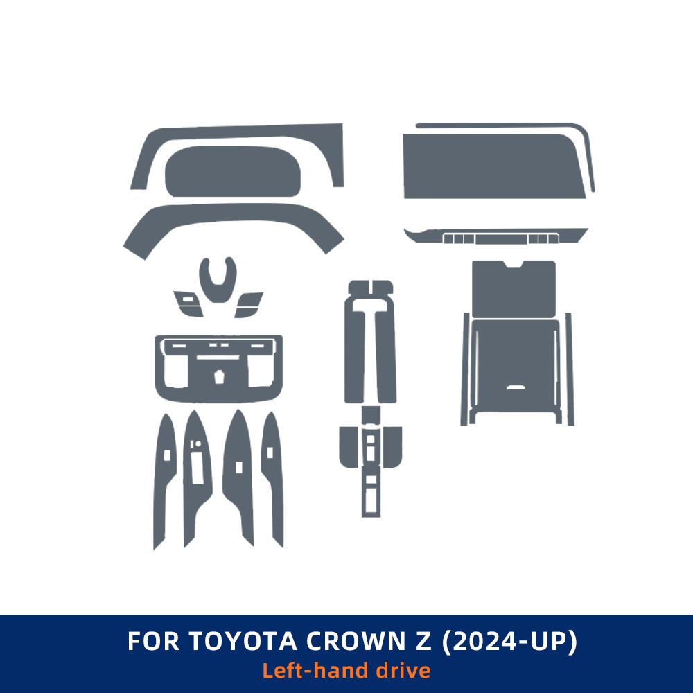 For Toyota CROWN Z 2024 2025 Interior Car Center Console Navigation Screen Transparent TPU Protective Film Anti-scratch Repair