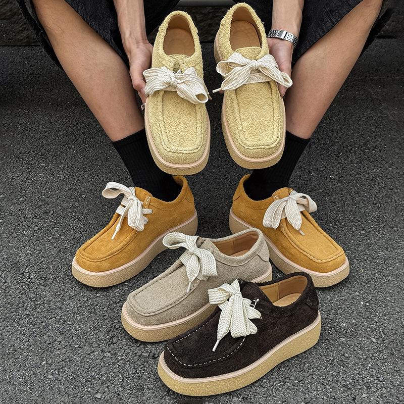 

2025 new comfortable retro lace-up fashion trend versatile casual shoes men s casual versatile leather shoes 8706-J 46