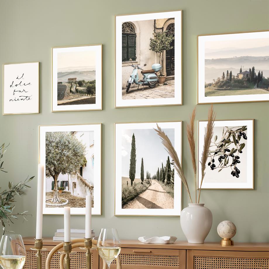 Rural Landscape Mountain Forest Olives Wall Art Canvas Painting Nordic Posters And Prints Wall Pictures For Living Room Decor
