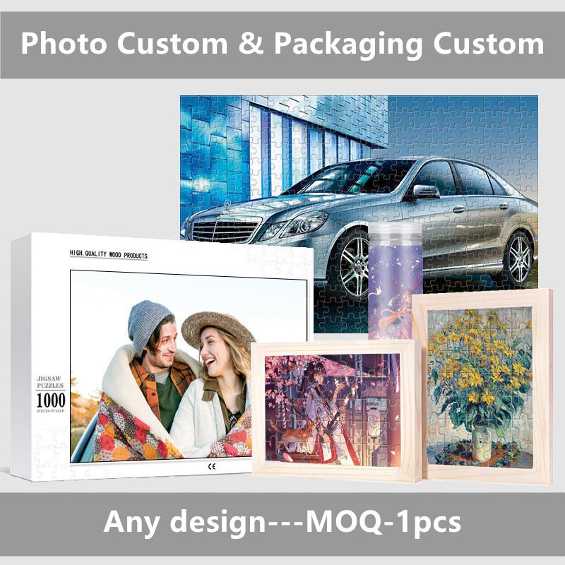 Customized Round Wooden Jigsaw Puzzle Printing Kids Adults Photo Custom Jigsaw Puzzle