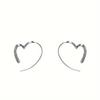 Elegant Light Luxury Heart Stud Earrings for Women