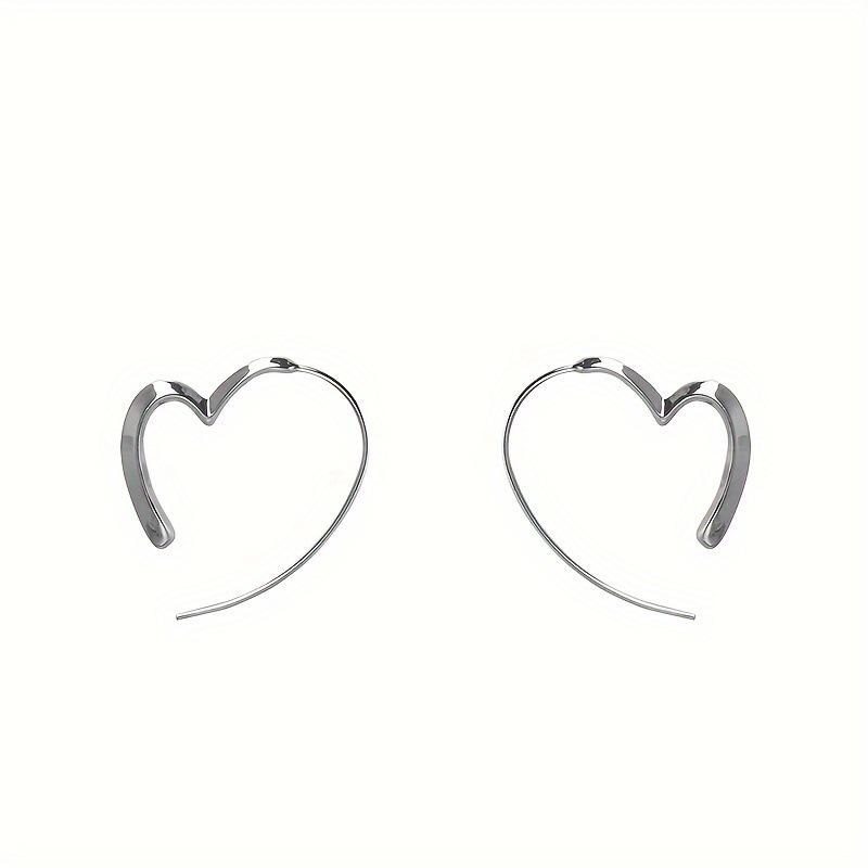 Elegant Light Luxury Heart Stud Earrings for Women
