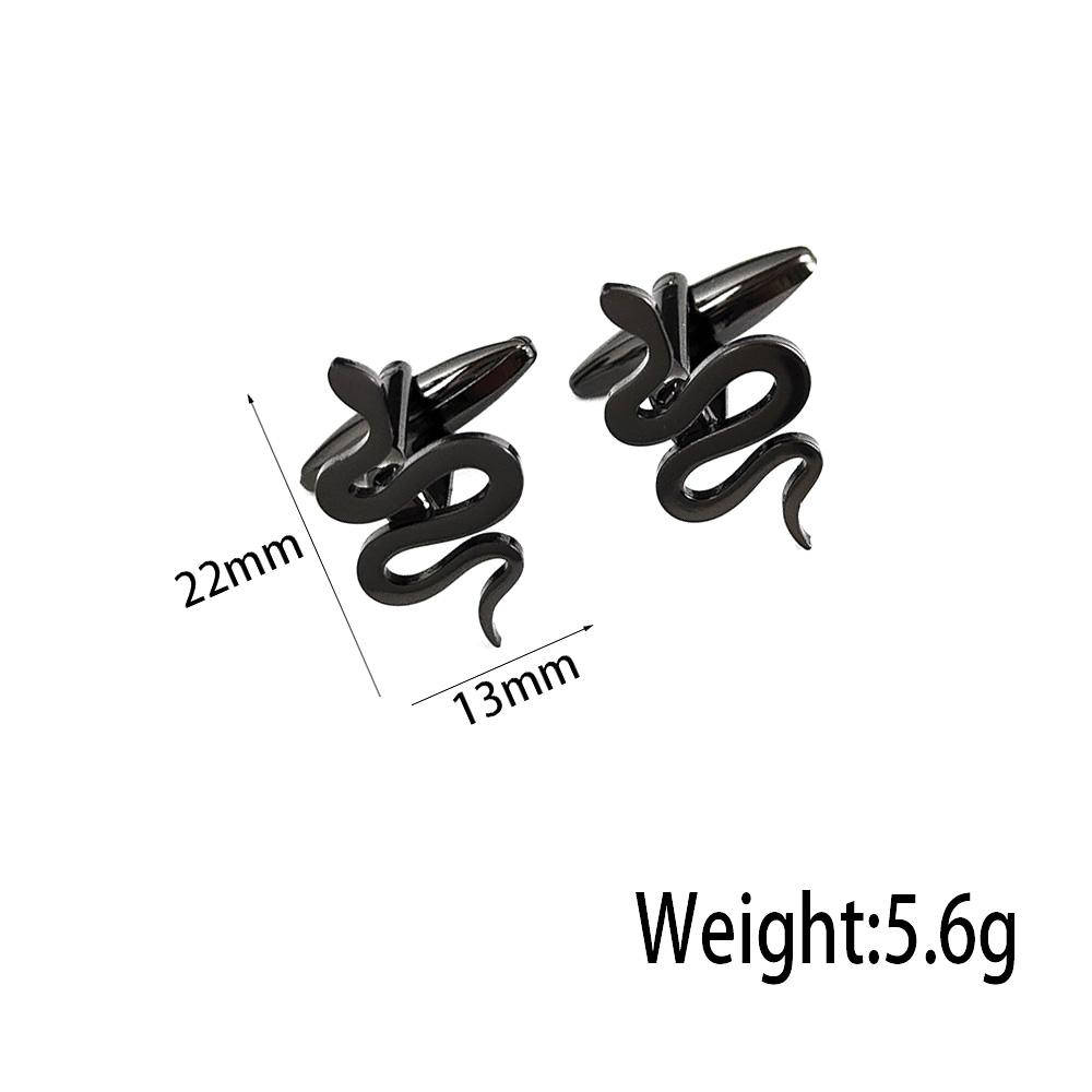 Metalen Slang Manchetknopen Heren Zakelijk Overhemd Knopen Gepolijst Ontwerp Manchetknopen Mode Sieraden Accessoires Verjaardagscadeaus voor Mannen