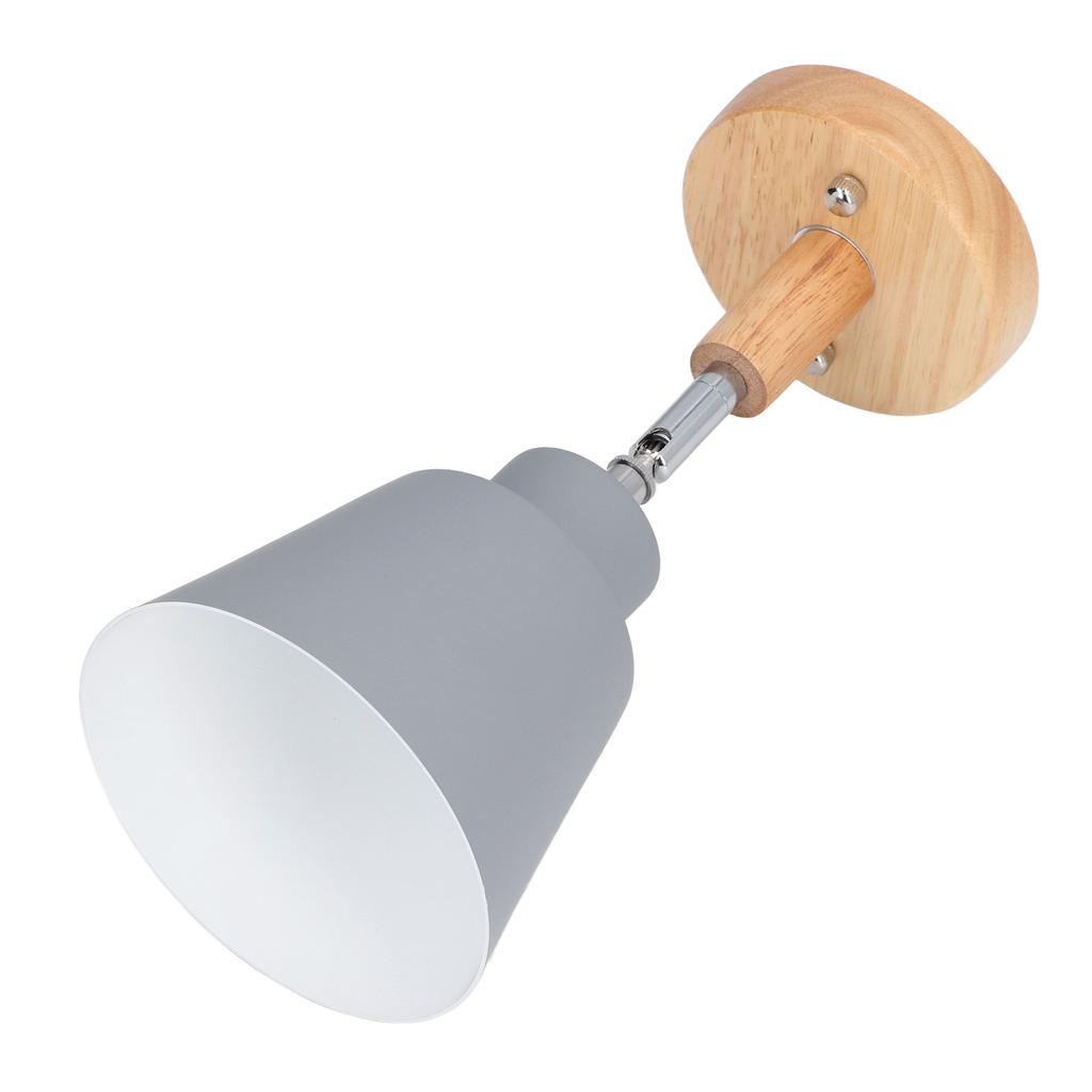 Wall Sconces Modern Minimalist Style Wood Art Decorative Grey Wall Light with Plug Switch for Bar