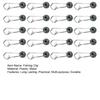20Pcs Fishing Line Sinker Lock Snaps Fishing Clips Small Mini Design Easy To Carry Freshwater Stainless Steel Snaps Fishing Tackle