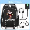 Durable Cuphead Backpack With Usb Charging Port And Soft Shoulder Straps