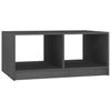 Coffee Table Gray 75 X 50 X 33.5 Cm Solid Pine Wood