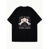 Oversized T Shirt Black Just A Girl Who Loves Hobby Horses With Horse And Heart Design For Casual Wear And Everyday Outfits