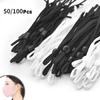 50/100 Pcs Adjustable Mask Rope Sewing Elastic Band Cord with Buckle White Black Rope DIY Making Accessories Supplies