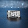 BagueRingen męska S925 Sterling Silver Biżuteria luksusowe 1ct D kolor Moissanite pierścionek z brylantem biznesmen Size6-13 otwarte pierścionki