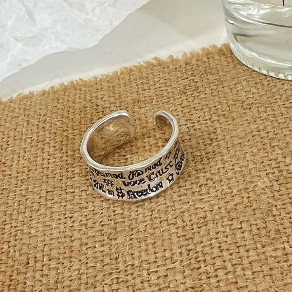 Xiaohongshu S925 Sterling Silver Women's Luxury Ring - Niche Design, Non-Fade Index Finger Fashion.