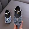 Autumn new style ladylike baby girl girls' princess rhinestone flat shoes, leather shoes, dance performance shoes