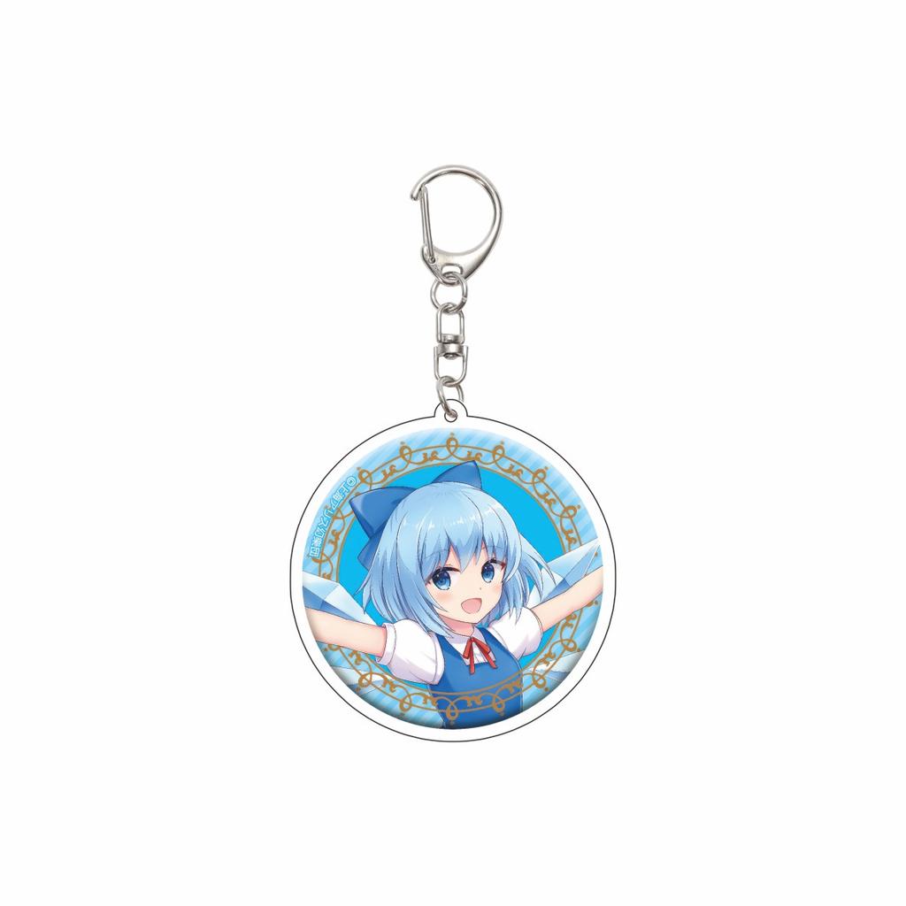 55MM Anime Touhou Project Keychain Saigyouji Yuyuko/Kirisame Marisa Key Chain Acrylic Model Plate Christmas Gifts