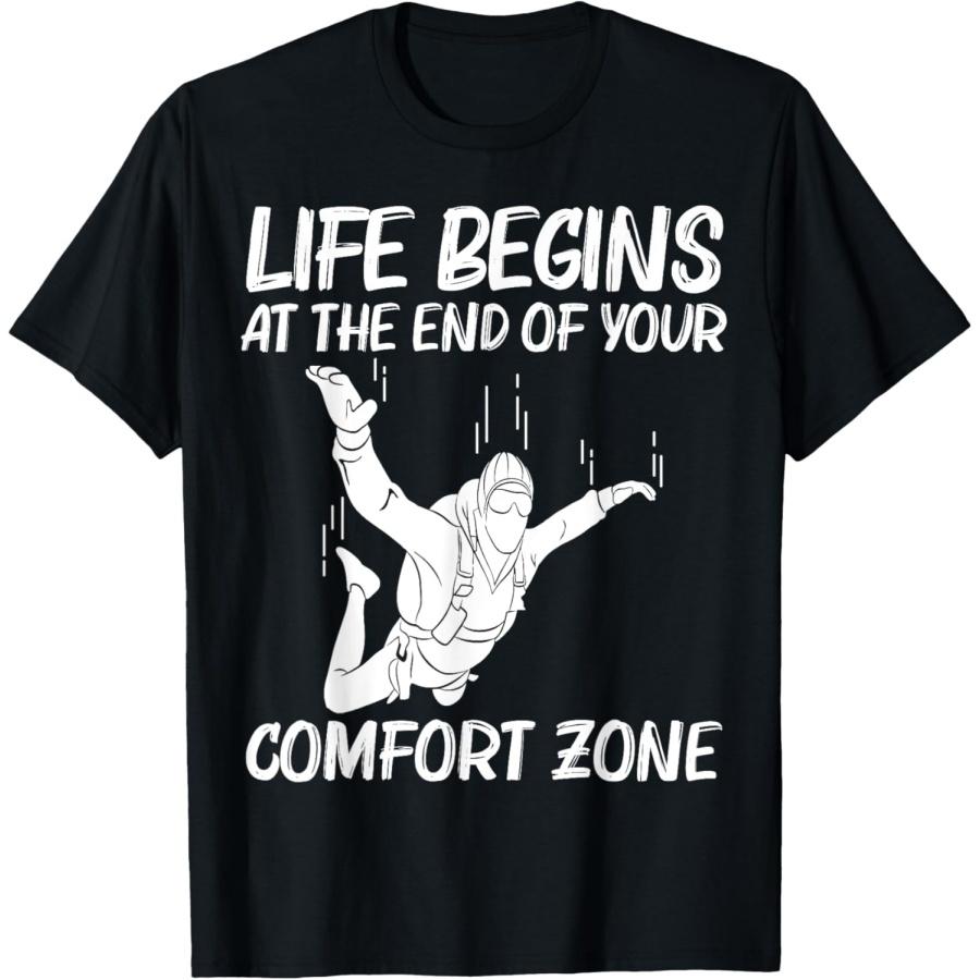Funny Skydiving For Men Women Parachuting Jumping Sky Diving T-Shirt S