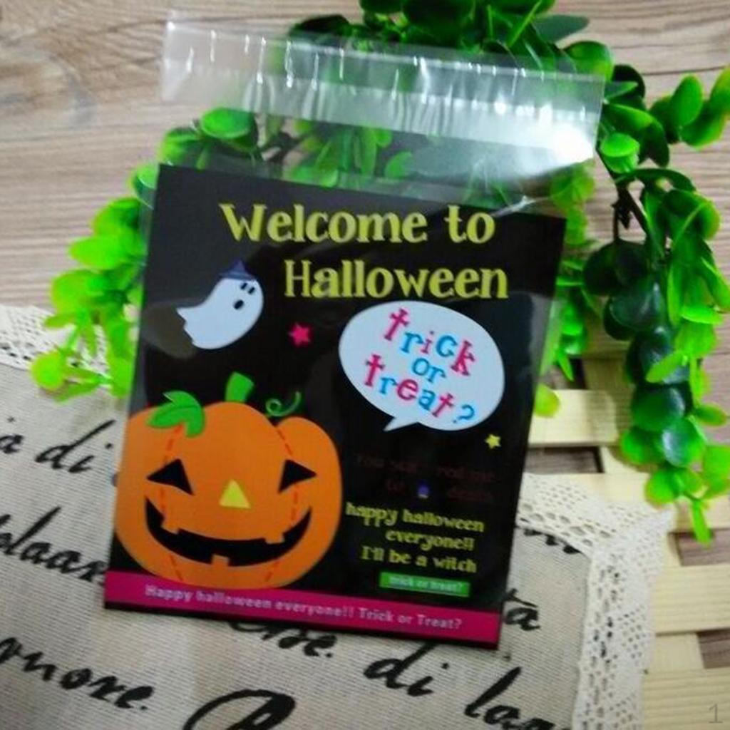 Halloween Pumpkin Gifts Bags Party Packaging 100x Welcome to Halloween