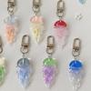 Creative Jelly Color Jellyfish Charm Keychain Y2K Beaded Pendant Phone Chain Car Hanging Decoration Bag Pendants Ornament Gifts