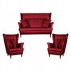 Lounge Set of Furniture Wingback Eco Leather Sofa Scandinavian Armchairs Family Meble