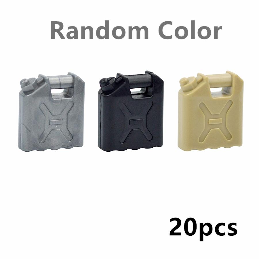 MOC WW2 Oil Box Military Weapons Accessory Building Blocks City Soldier Army Car Oil Pot Barrel Bricks MOC Toy for Kid