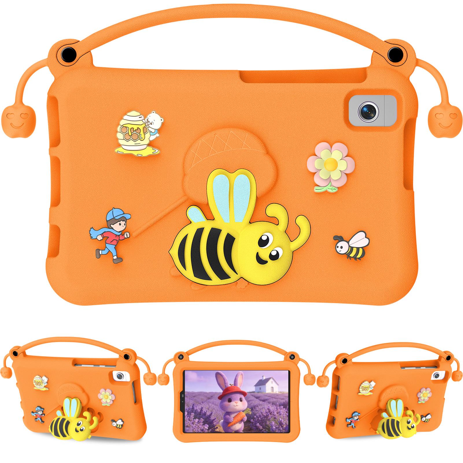 

Shockproof Tablet Case with Cute Bee shaped Stand, EVA Foam Protective Cover with Portable Handle, Kids Friendly, Fits оранжевый