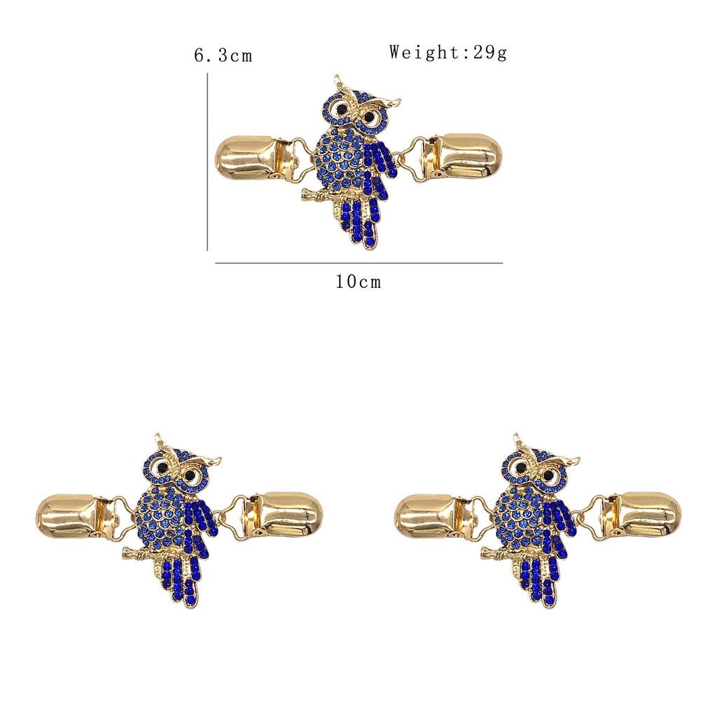 Owl Brooch Pin With Rhinestones For Women Fashion Accessory Gift For Winter