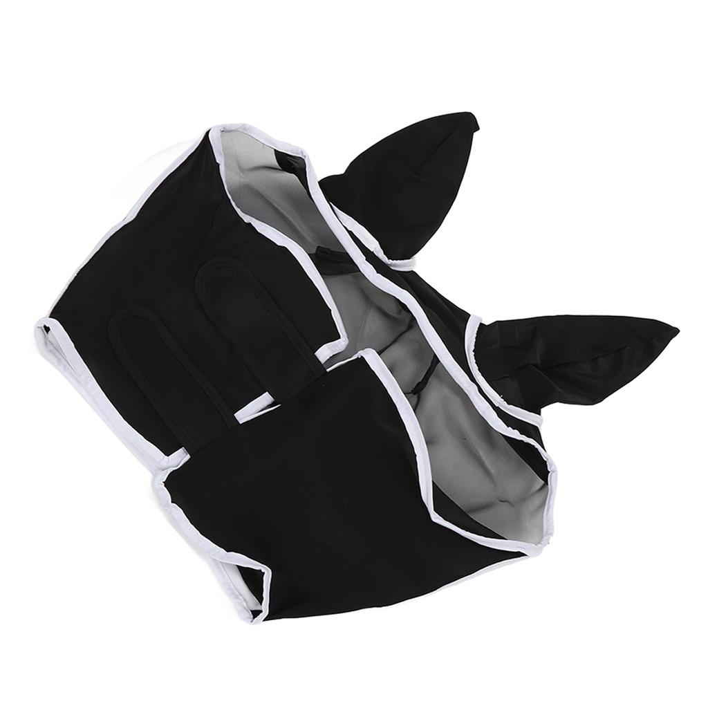 Horse Face Cover Detachable UV Protection Breathable Polyester Horse Fly Mask with Hook and Loop