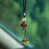 Cinnabar Persimmon Ruyi Glass Car Pendant Ornament