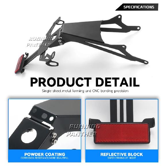 For HONDA CB 650R Cb650r CB650R 2021 2022 2023 License Plate Holder Rear Tail Frame Fender Eliminator Bracket License Plate Kit