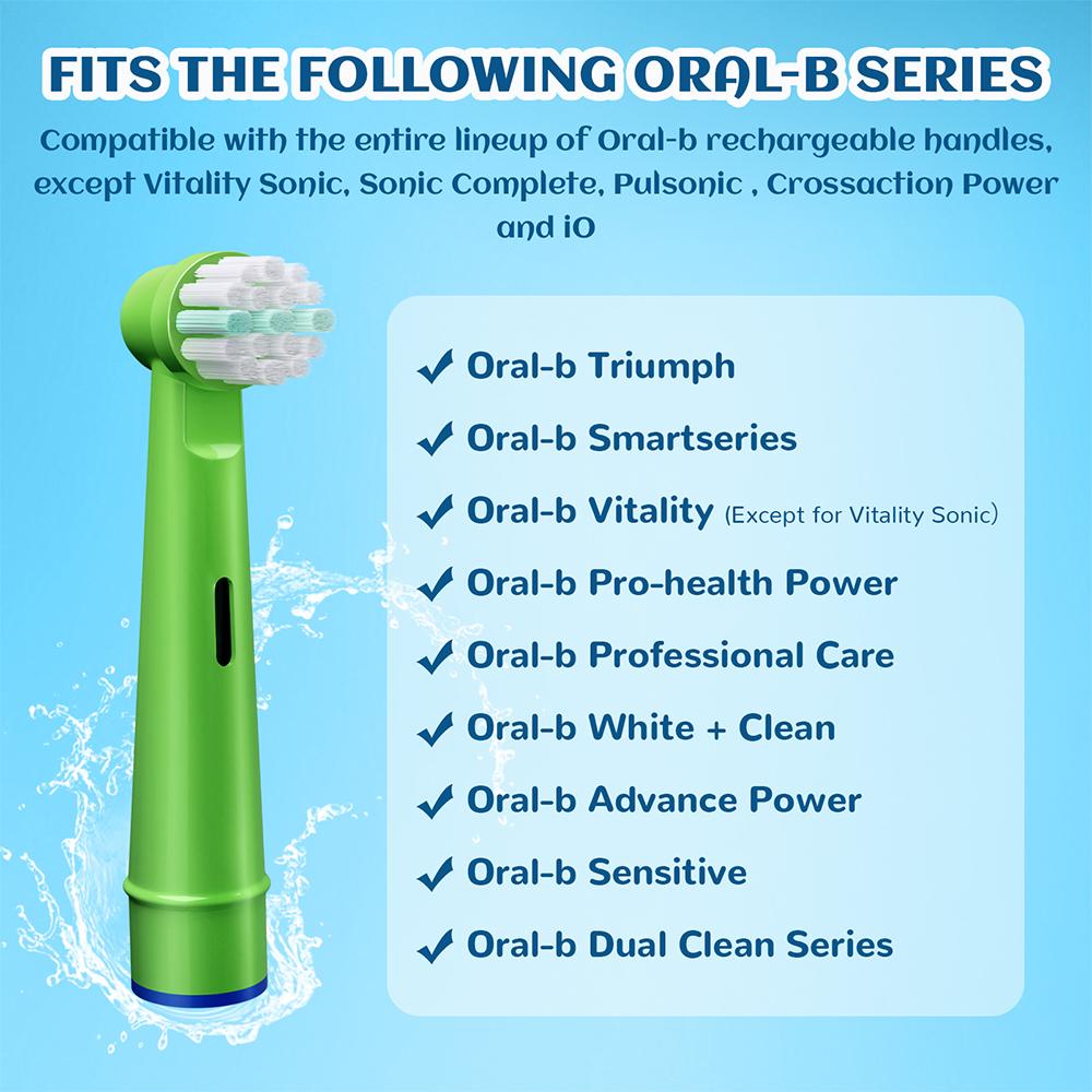 Oral B Compatible Electric Toothbrush Replacement Toothbrush Brush Heads, Toothbrush Head Refill for OralB 100 300 500 1000 1500