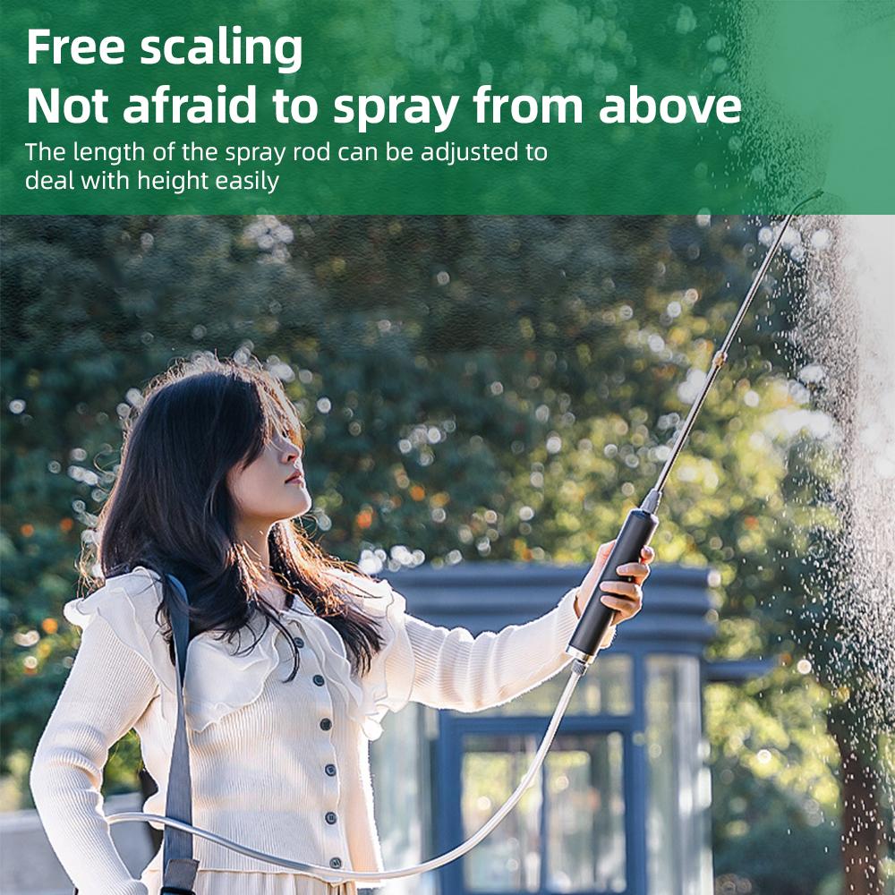 Rociador de jardín con batería, rociador eléctrico de 1,32 galones/5 l con mango recargable por USB