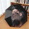 1pc Ayliva Exquisite Poster Art Umbrella Portable Folding Umbrella Iron Frame Hole Bone Structure Outdoor Home Umbrella