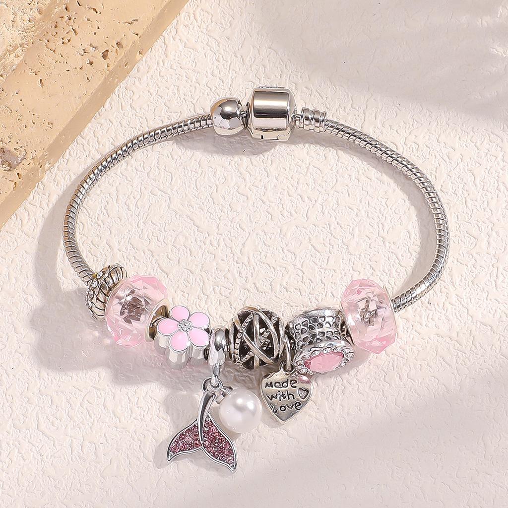 Style Bracelet Crystal Bracelet Beaded Bracelet Jewelry Dream Catcher Flower Love Woman