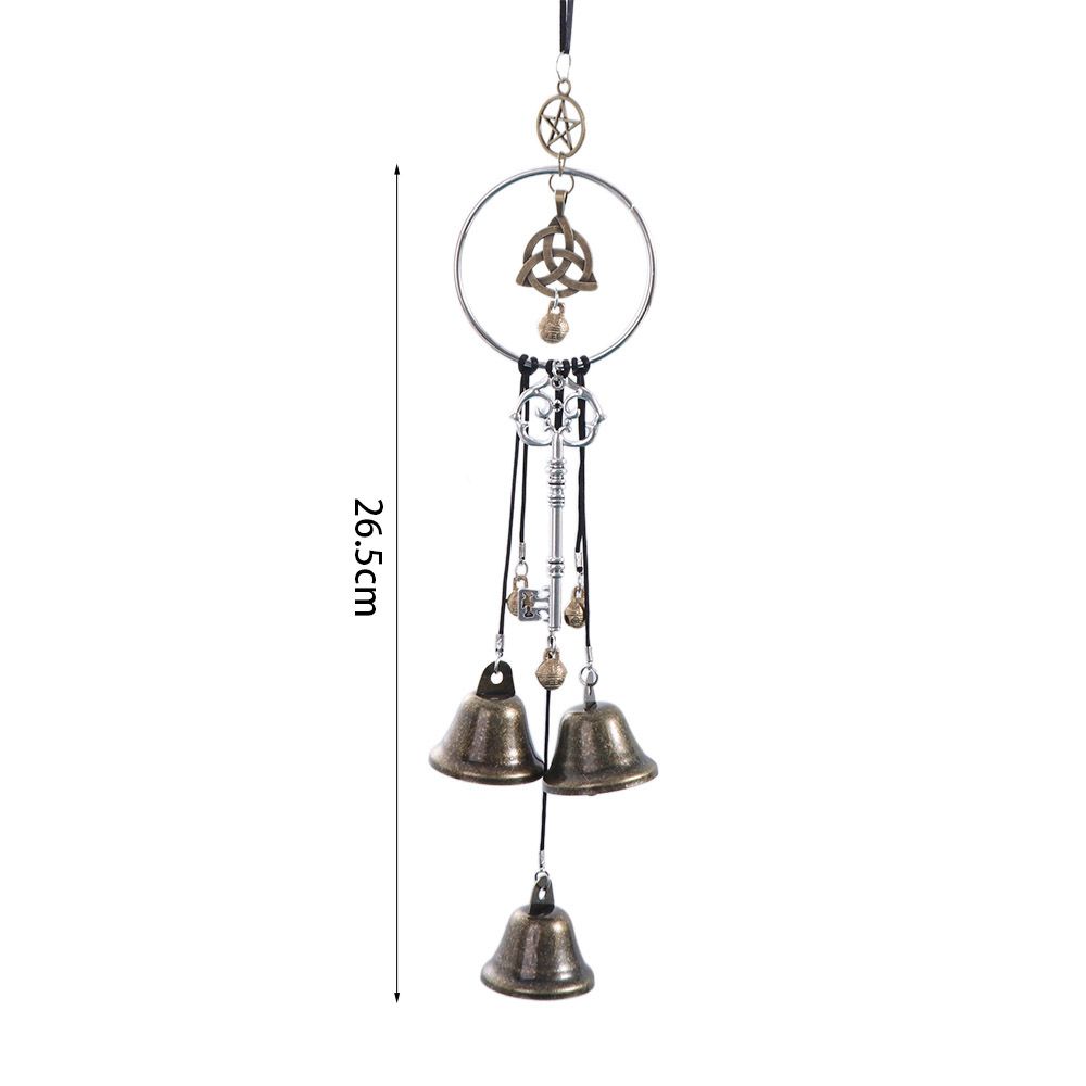 Craft Handmade Hanging Witch Bell Vintage Retro Metal Pendant Creative Novelty Prayer Bell Balcony