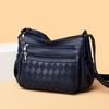 Fashionable PU Leather Shoulder Bag for Women Large Capacity Multi-Layer Crossbody Bag for Daily Use