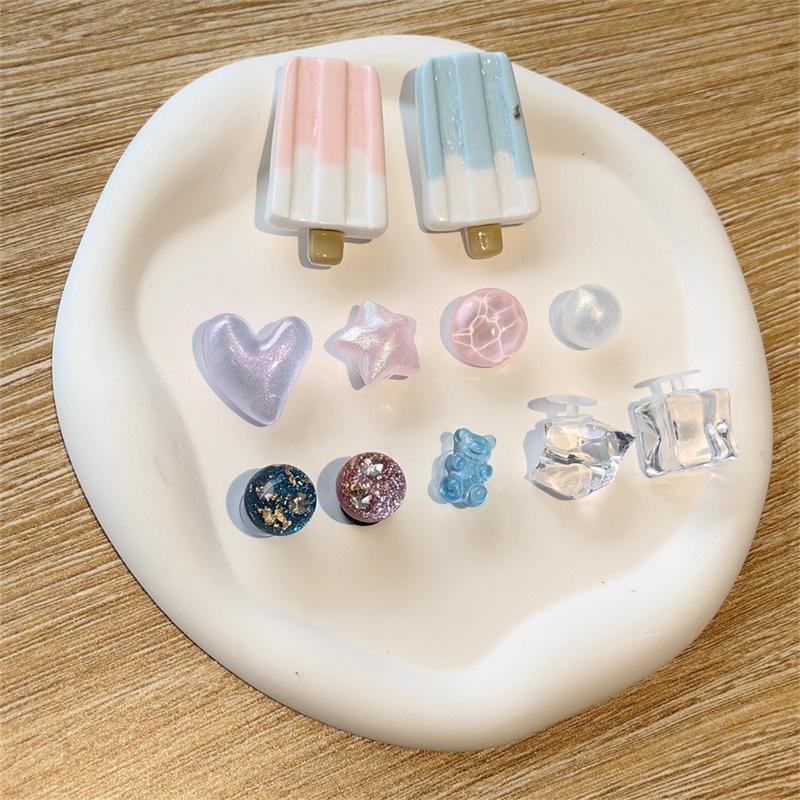 Cartoon Ocean Hole Shoe Charms Fashion Pearl Chain Shoe Buckle Cute Shell DIY Shoes Decoration Removable Sandal Accessories