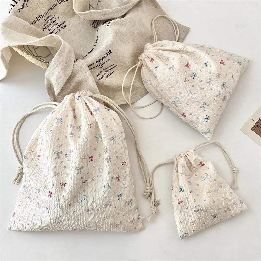 1pcs Makeup Organizer Travel Wash Sock Towel Storage Bag Cute Cartoon Drawstring Pouch for Cosmetic Brush Storage Dustproof Case