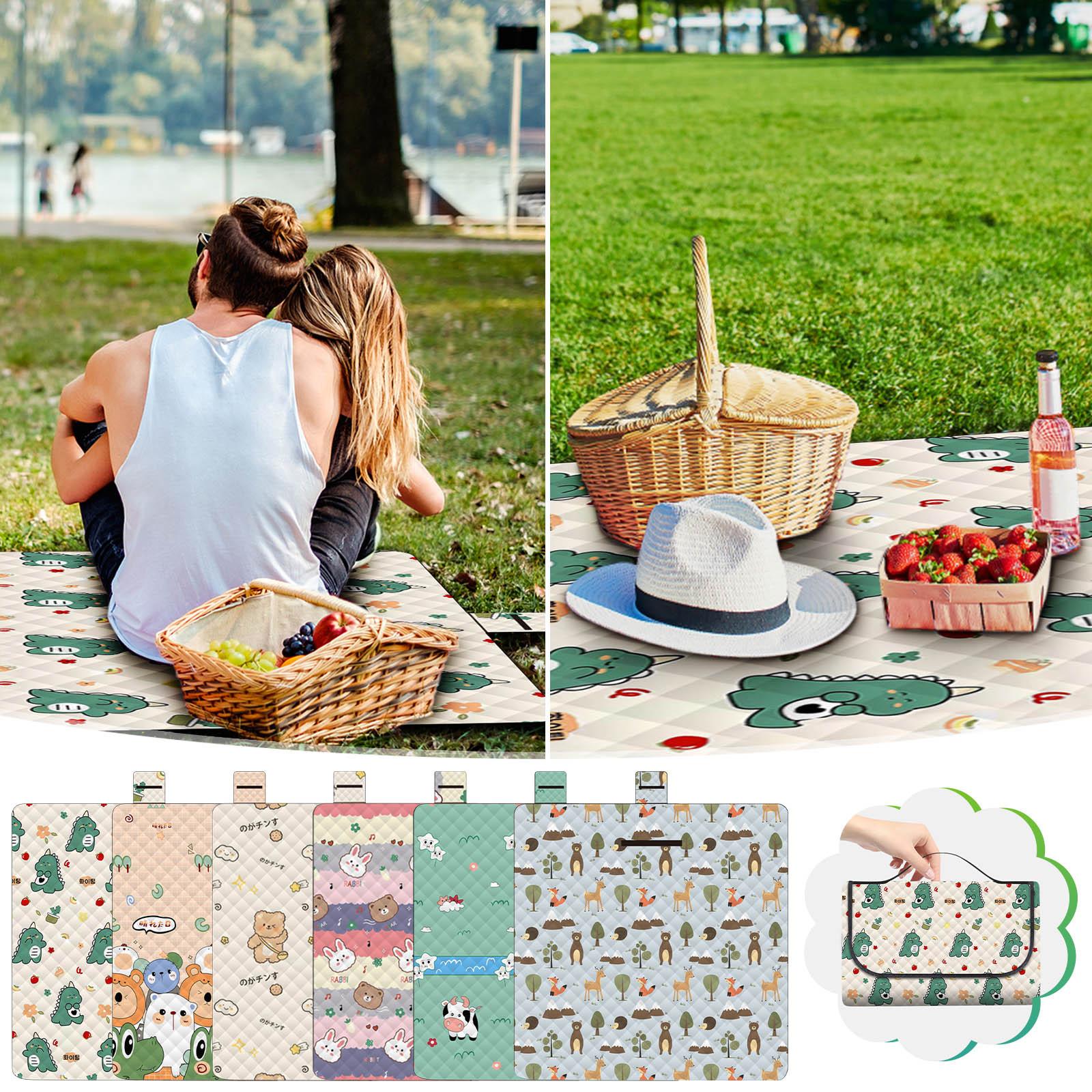 

Одеяло для пикника на открытом воздухе, складной водонепроницаемый коврик для песка, очень большое одеяло для пикника 78 х 59 дюймов