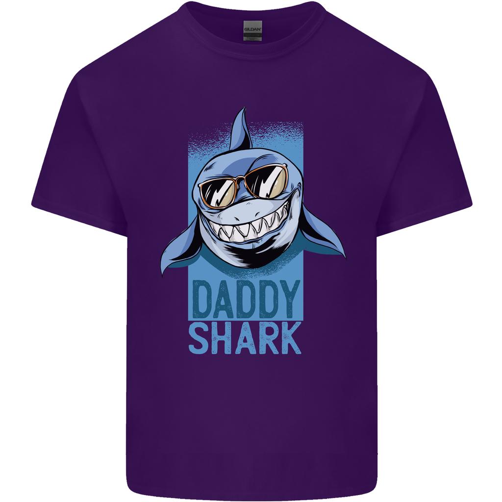 Daddy Shark Funny Fathers Day Unisexs Light Cotton TShirt