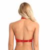 Sexy Women Wet Look Leather Cupless Cage Bra Top Sleeveless Halter Neck Backless Open Bust Crop Tank Tops Lingerie