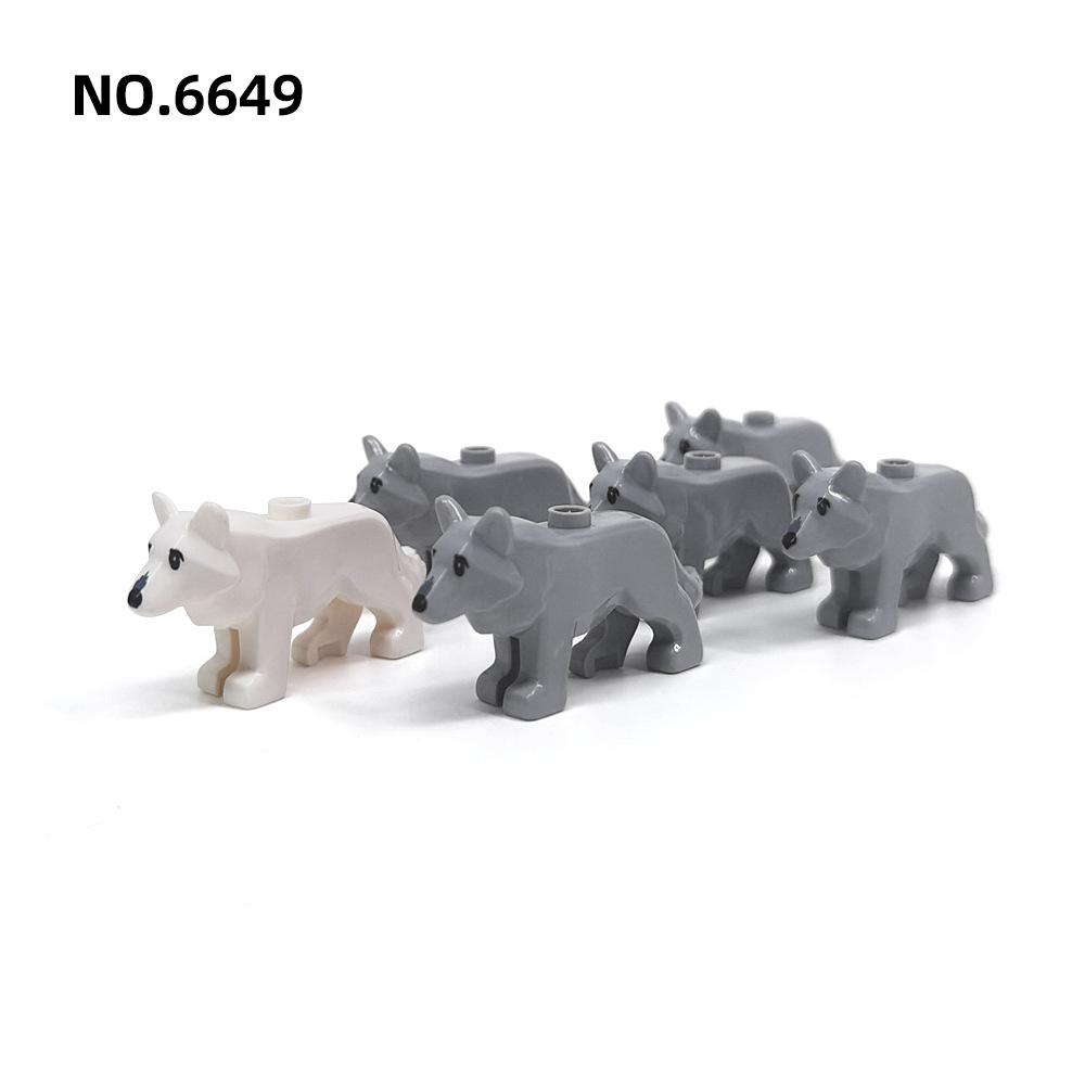 MOC City Series Animal Building Block Figures Goat Wolf Zoo Fram Accessories Block Bricks Children Toys Playsets Gift Present