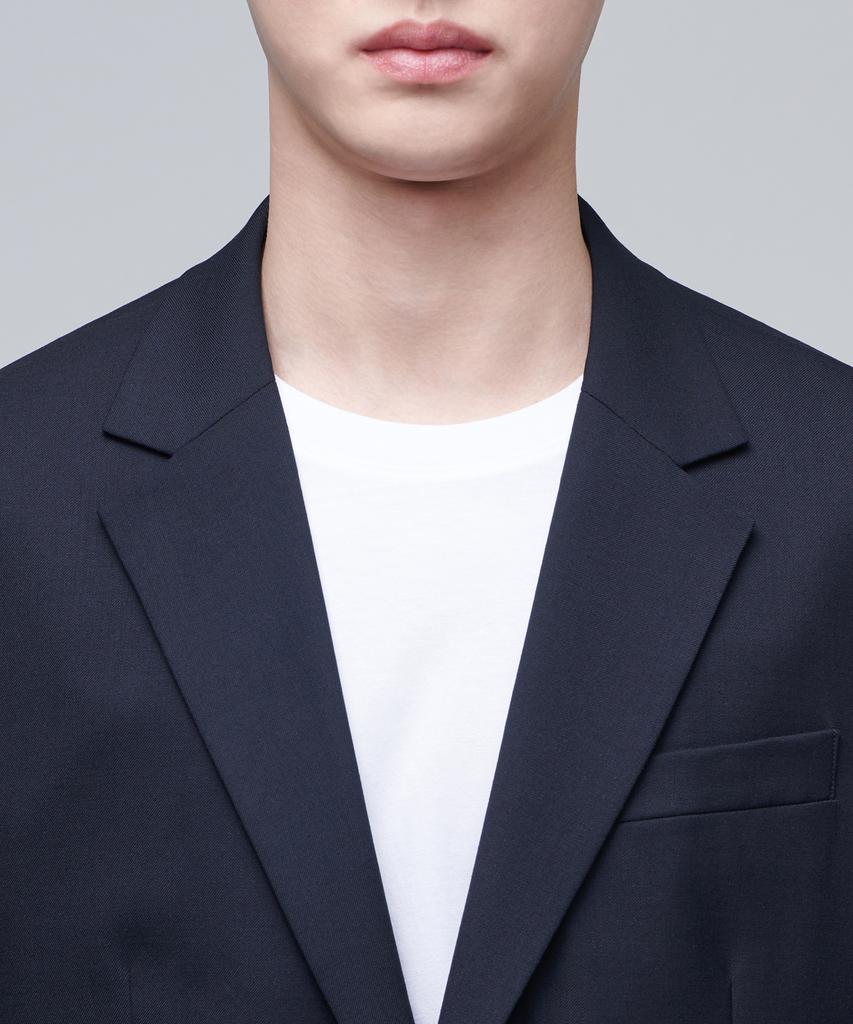 Musinsa Standard Relaxed Basic Wool Blazer [Navy]
