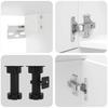 7 Piece Kitchen Cabinet Set Lucca White Wood Based Material