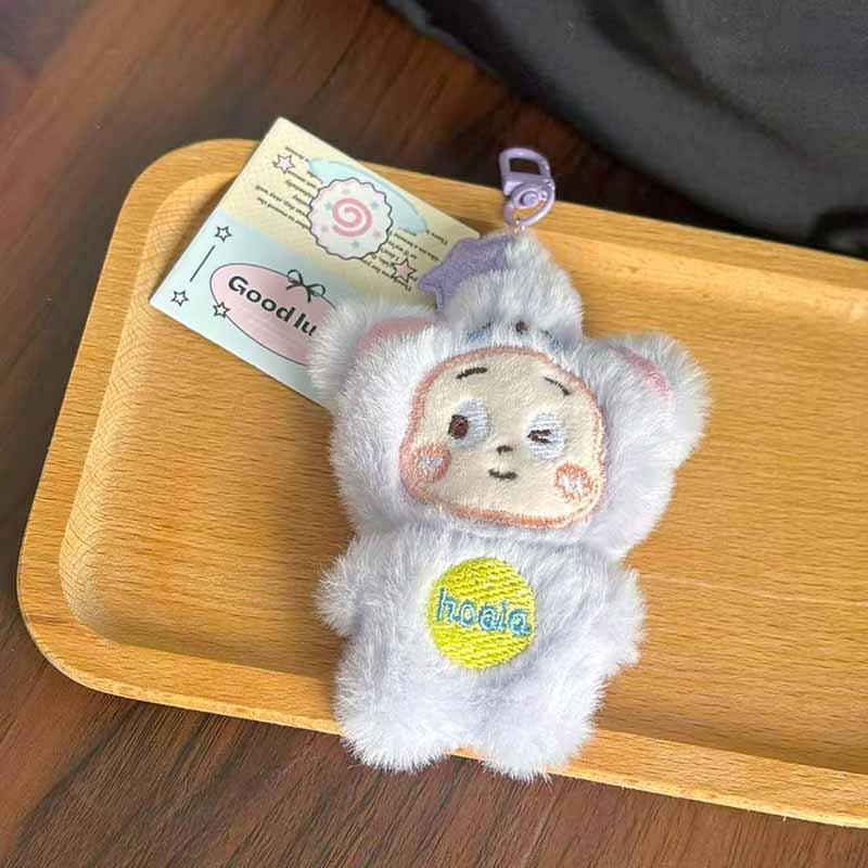 1 st Tecknad Pyjamas Stjärnman Nyckelring Plysch Hängande Prydnad Väskhänge Djur Uppstoppad Nyckelring Tillbehör Semestergåvor