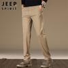JEEP SPIRIT Men's Business Casual Straight-Fit Pants