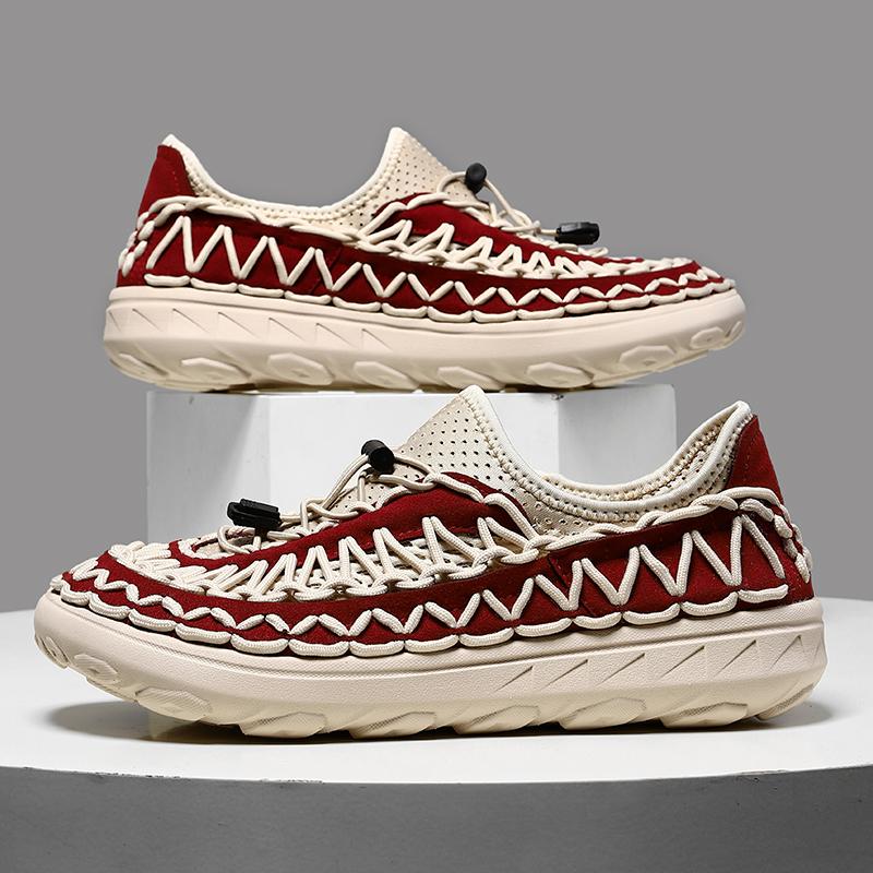 Fashion Mesh Men's Casual Sandals Solid Color Man Shoes Weave Fashion Man Walking Shoes 2025 Leisure Men Outdoor Footwear Big Size 47