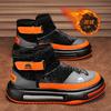 High Top Chunky Sneaker Men Winter Plush Warm Snow Boots Fashion Casual Leather/Down Upper Height Increased Flat Platform Shoes
