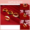 Versatile Copper Gold Plated Couple Rings With Elegant Open Design And Fashionable Black Green Choices Stone